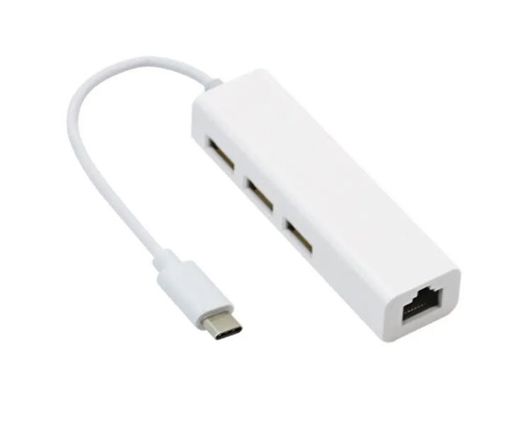 Cáp chuyển USB Type-C ra Lan và 3 cổng USB 2.0 chất lượng cao