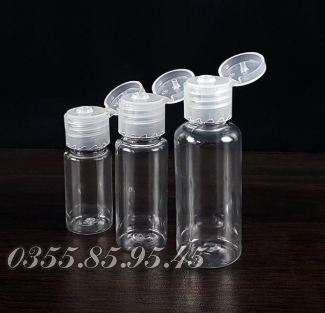 100 chai nhựa trong nắp bật 30ml - Lọ chiết mỹ phẩm du lịch