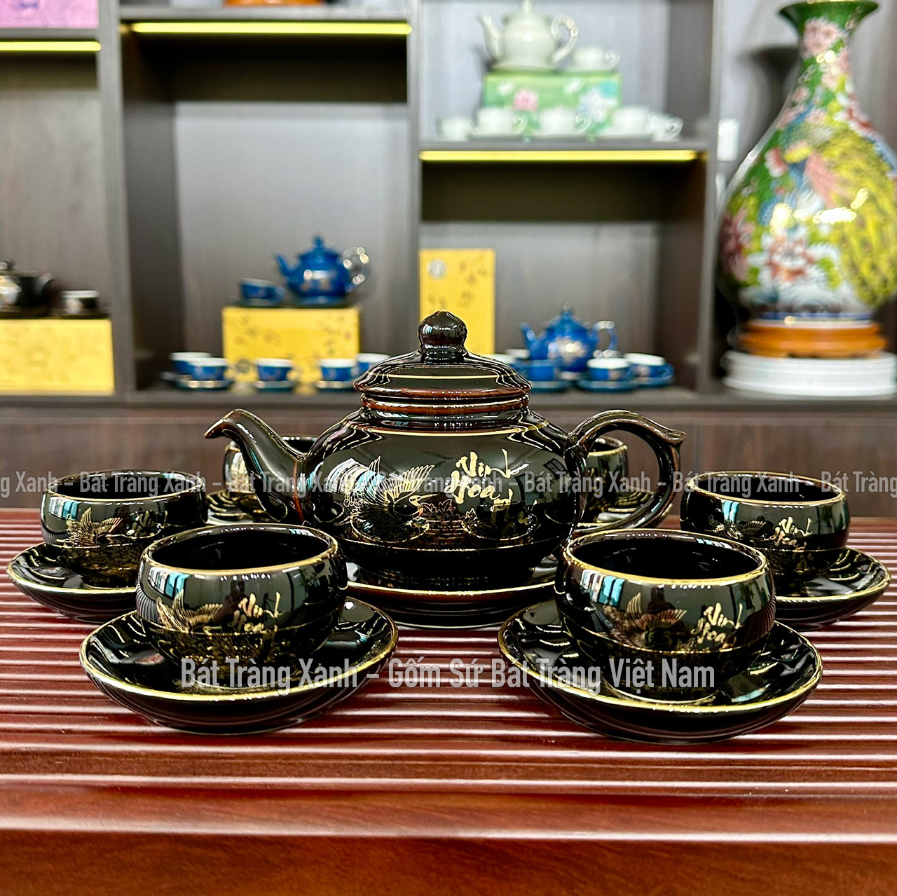 Men's black plate warming set