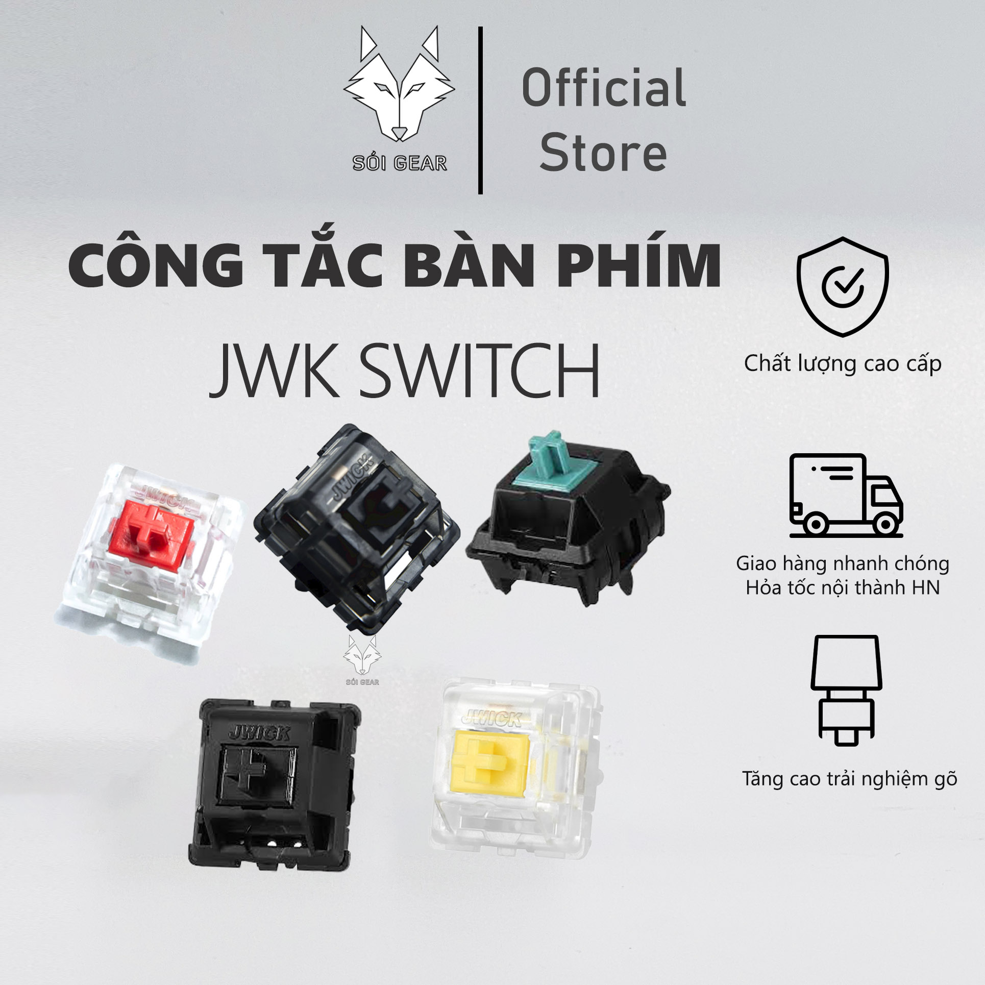 Công tắc bàn phím cơ Switch JWK | Linear Switch | Tactile Switch | Chất lượng cao