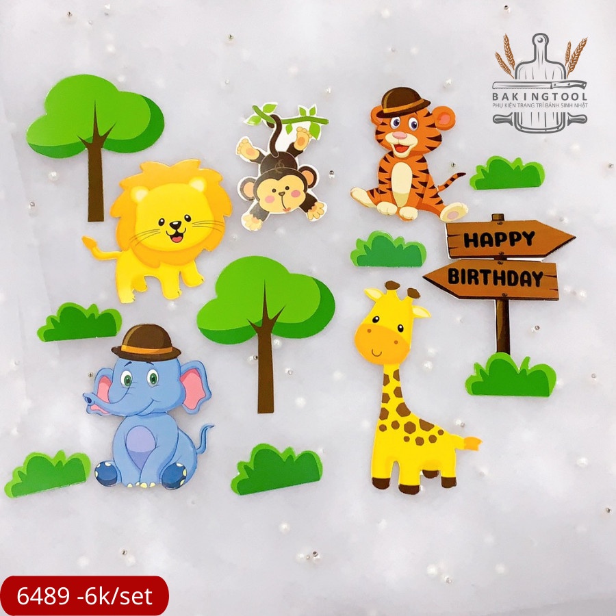 Set que giấy sở thú+ cây xanh