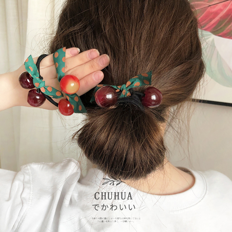 [HCM]2 DÂY BUỘC TÓC CỘT TÓC CHO BẠN GÁI HÌNH TRÁI CHERRY CHO BẠN GÁI CAO CẤP