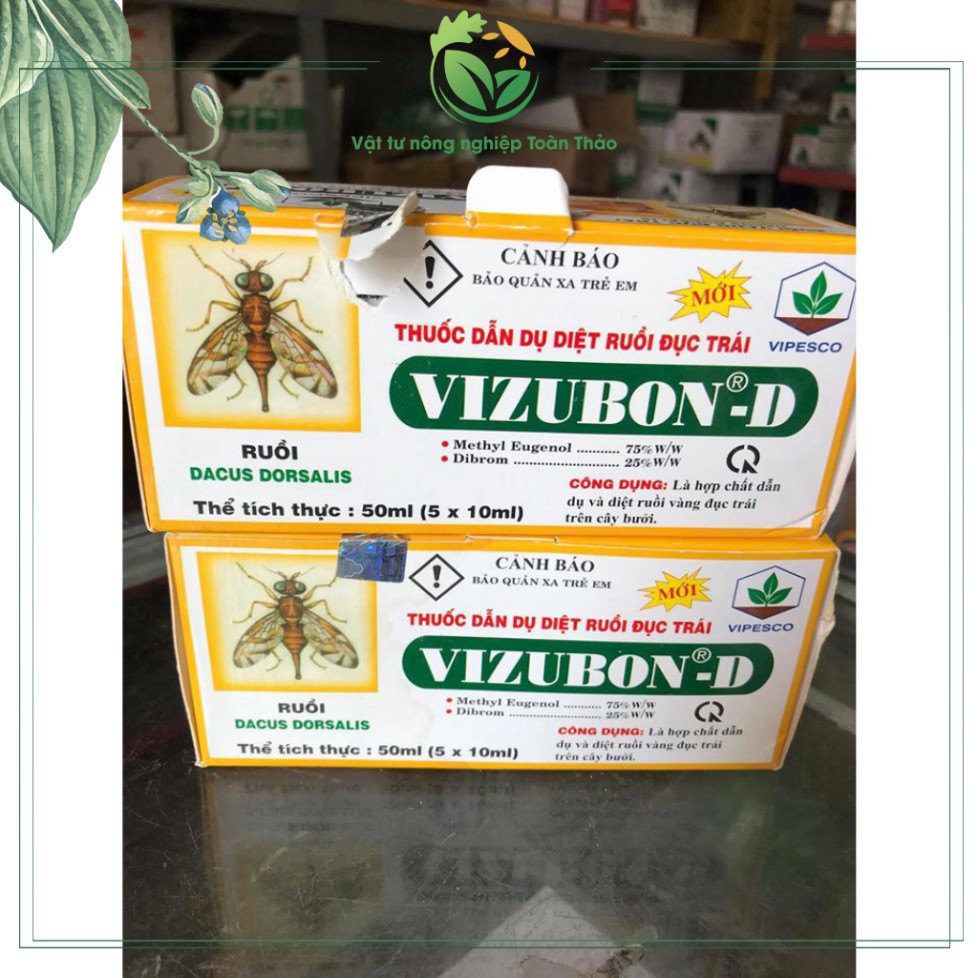 Thuốc diệt ruồi vàng đục trái VIZUBON-D (Hộp 2 lọ 10ml)