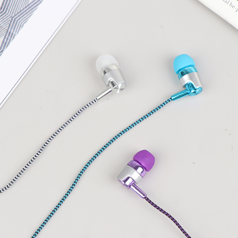Panda Tai nghe 1Pc Stereo Earbuds Tai nghe có dây Cáp nylon dệt Tai nghe Tai nghe có Mic/Headphones 1Pc Stereo Earbuds Earphone Wired Nylon Weave Cable Earphone Headset With Mic