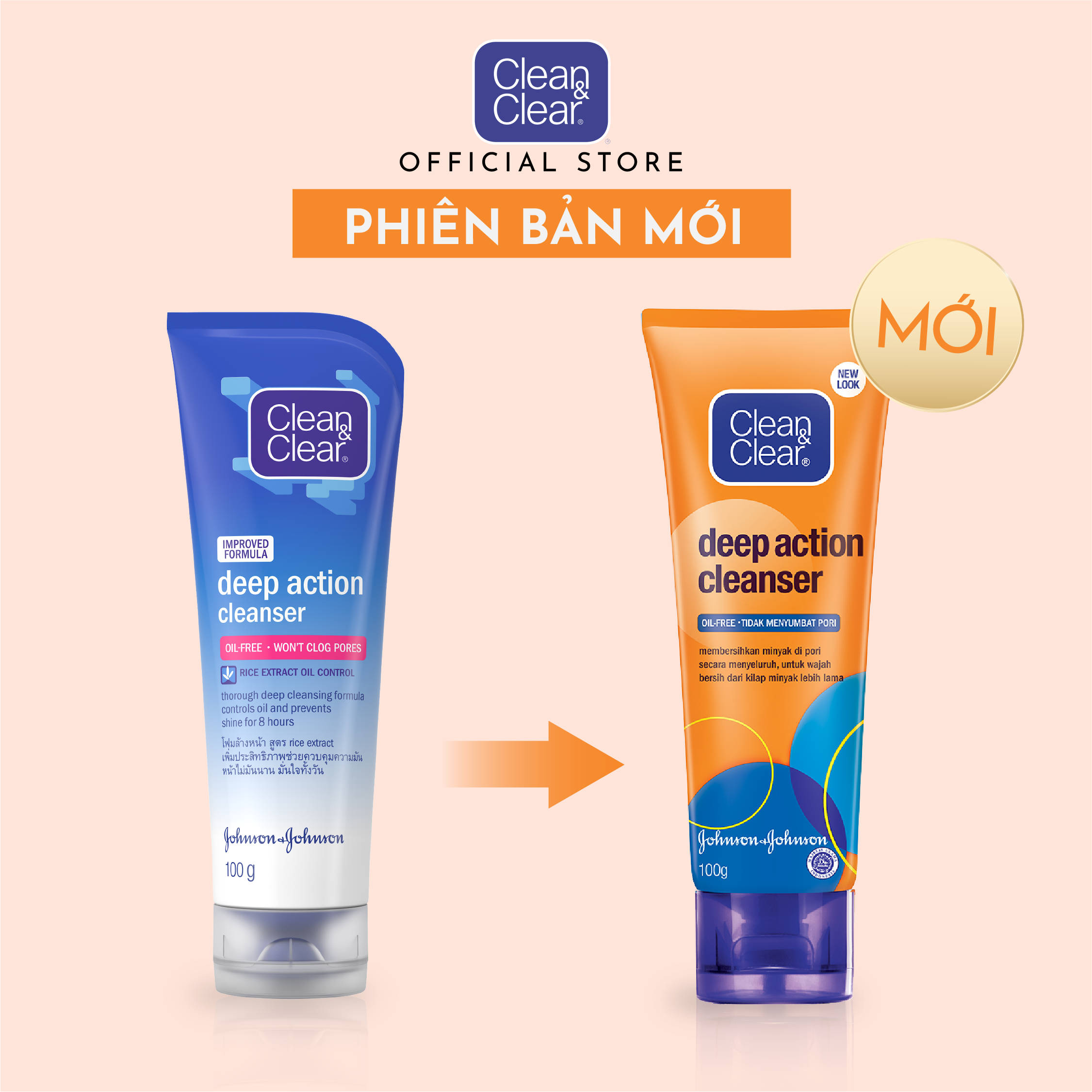 Sữa Rửa Mặt Clean&Clear Chống Nhờn Tác Dụng Sạch Sâu (100g)