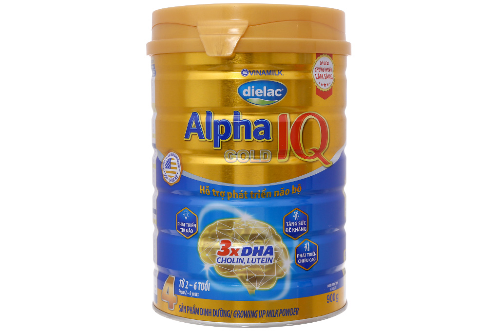 Sữa Bột Dielac Alpha Gold IQ số 4 Dành Cho Bé Từ 2-6 tuổi 900g
