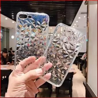 Ốp Vân Kim Cương Silicon 3D Trong Suốt cho Iphone 6Plus