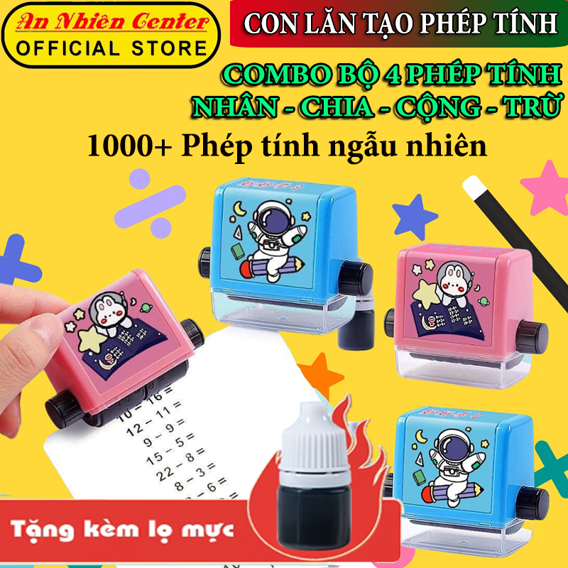 Con lăn phép tính cho bé học toán, con lăn tạo phép tính cộng trừ ngẫu nhiên, con lăn phép tính ., con lăn in phép tính tự động, máy in phép tính ngẫu nhiên, con dấu tạo phép tính, máy in phép tính mini, con lan phep tinh - HIKAWA