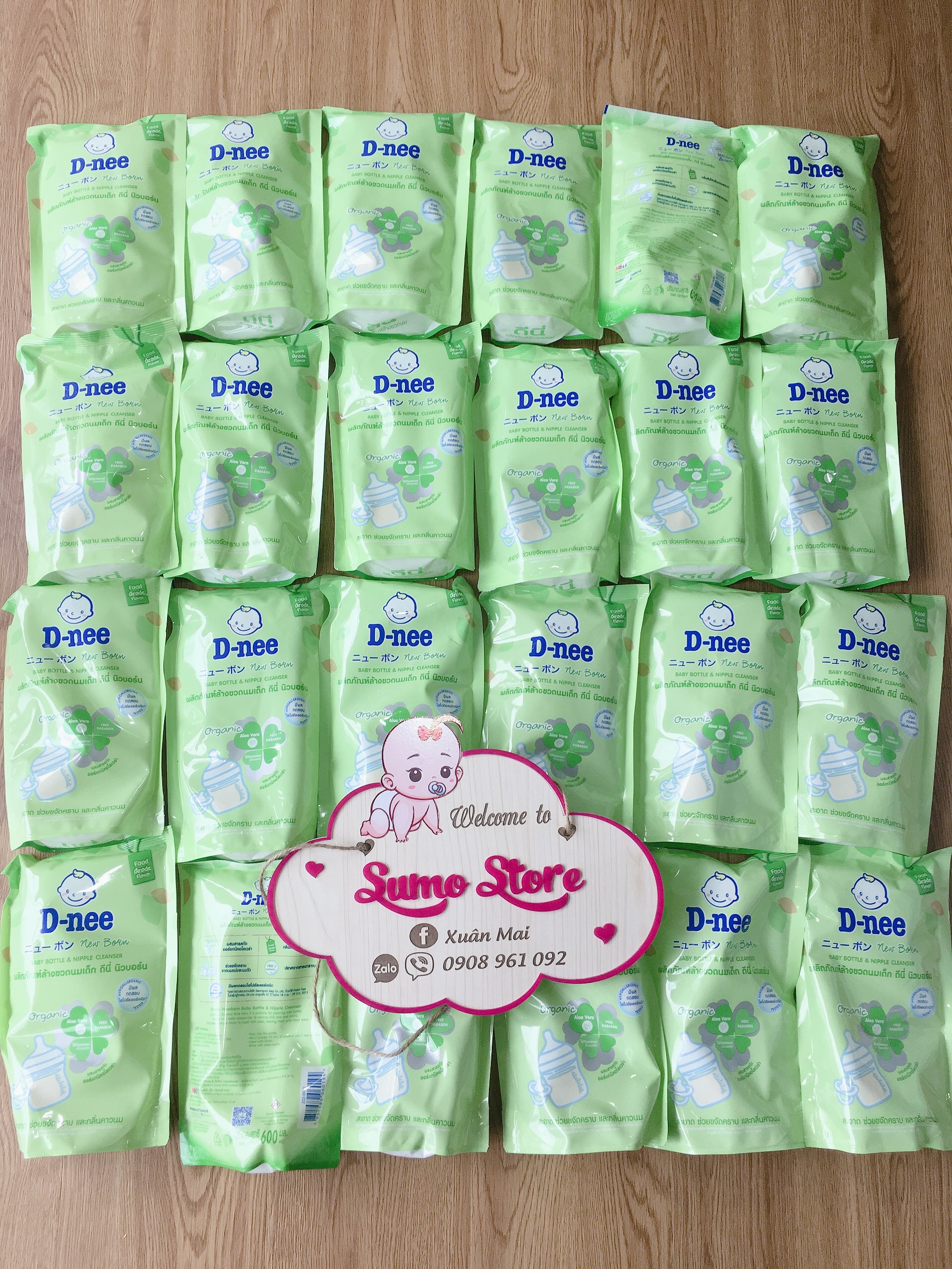 nước súc bình sữa dnee thái lan túi 600ml
