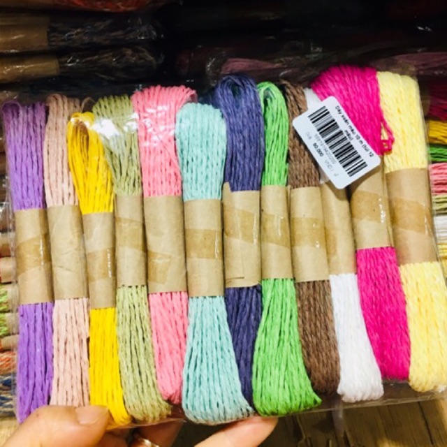 Sét 12 cuộn dây xoắn giấy, 12 màu mỗi cuộn 10m