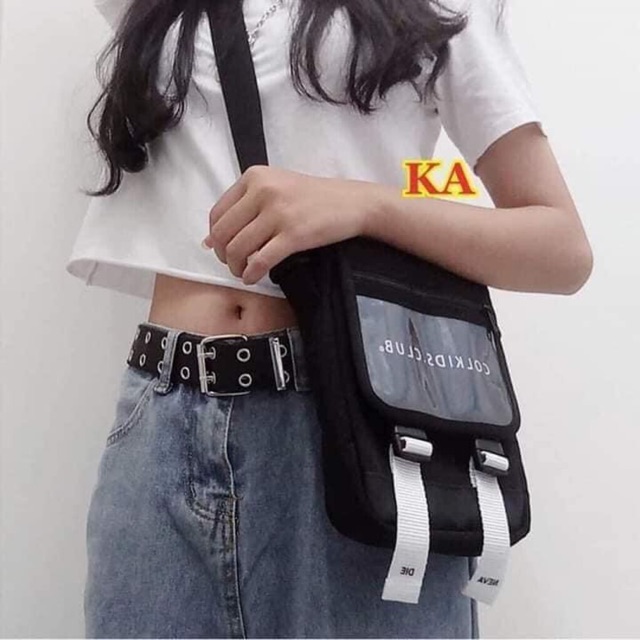 Túi đeo chéo phản quang mini bag thời trang kiểu mới ss3 chữ COLKIDS CLUB tiện dụng cho nam và nữ stylekitishop