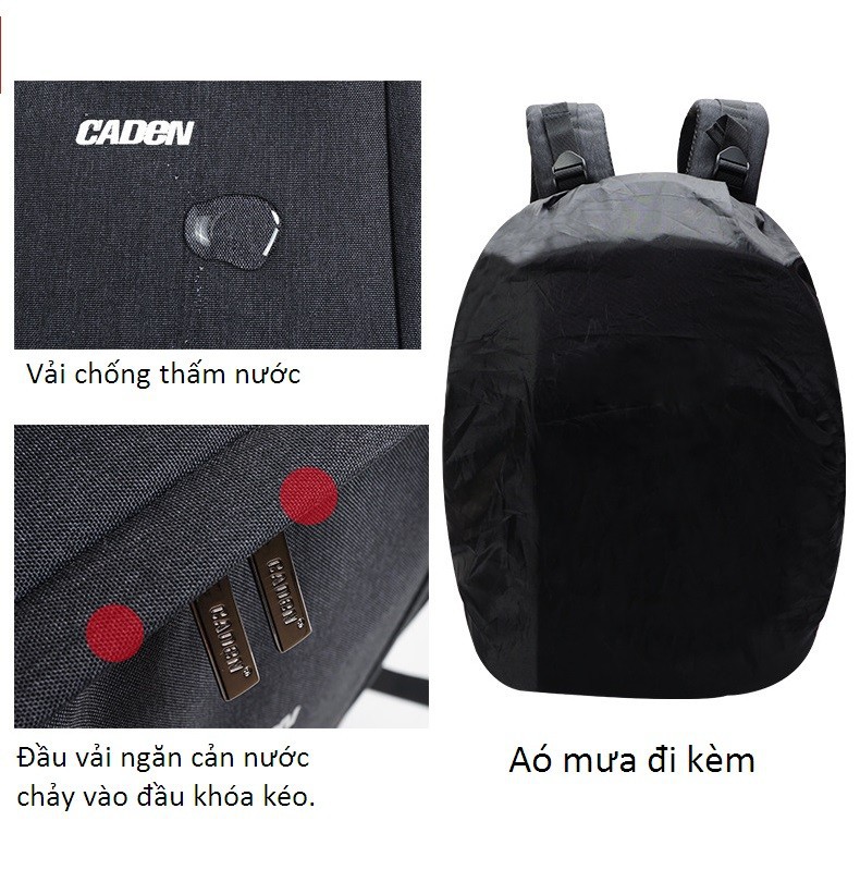 [HCM]Balo máy ảnh Caden D10.
