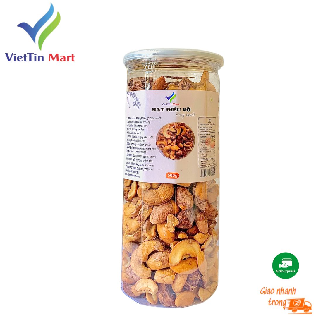1KG_ Hạt điều rang muối loại vỡ - Viettin mart