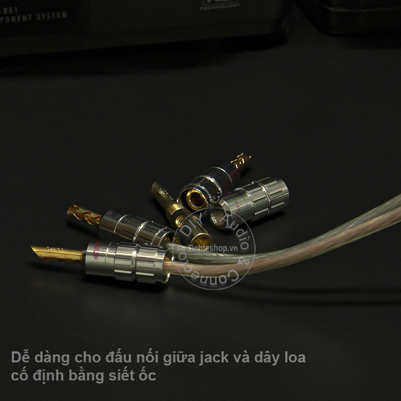 Rắc Loa bắp chuối răng cưa nhân đồng mạ vàng mạ rhodium và đồng nguyên bản 4 chiếc