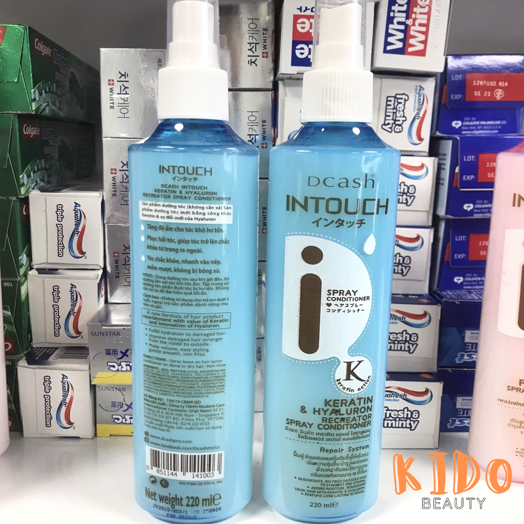 DCASH INTOUCH Keratin & Hyaluron | Vitamin E Perfecting | Defender Leave On 220ml