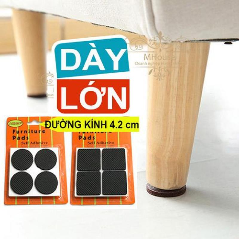Bảng giá Combo 8 Miếng Lót Kê Chân Bàn Ghế Giường Tủ Vật Dụng chống trầy xước, giảm tiếng ồn (Loại Dày-Lớn đường kính 4.2cm) Điện máy Pico