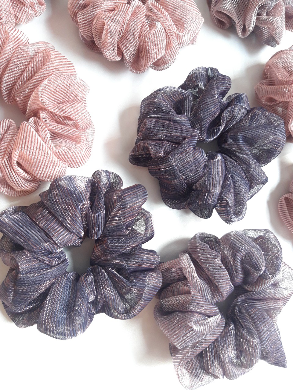 Cột Tóc Scrunchies voan kiến cao cấp( hình thật)