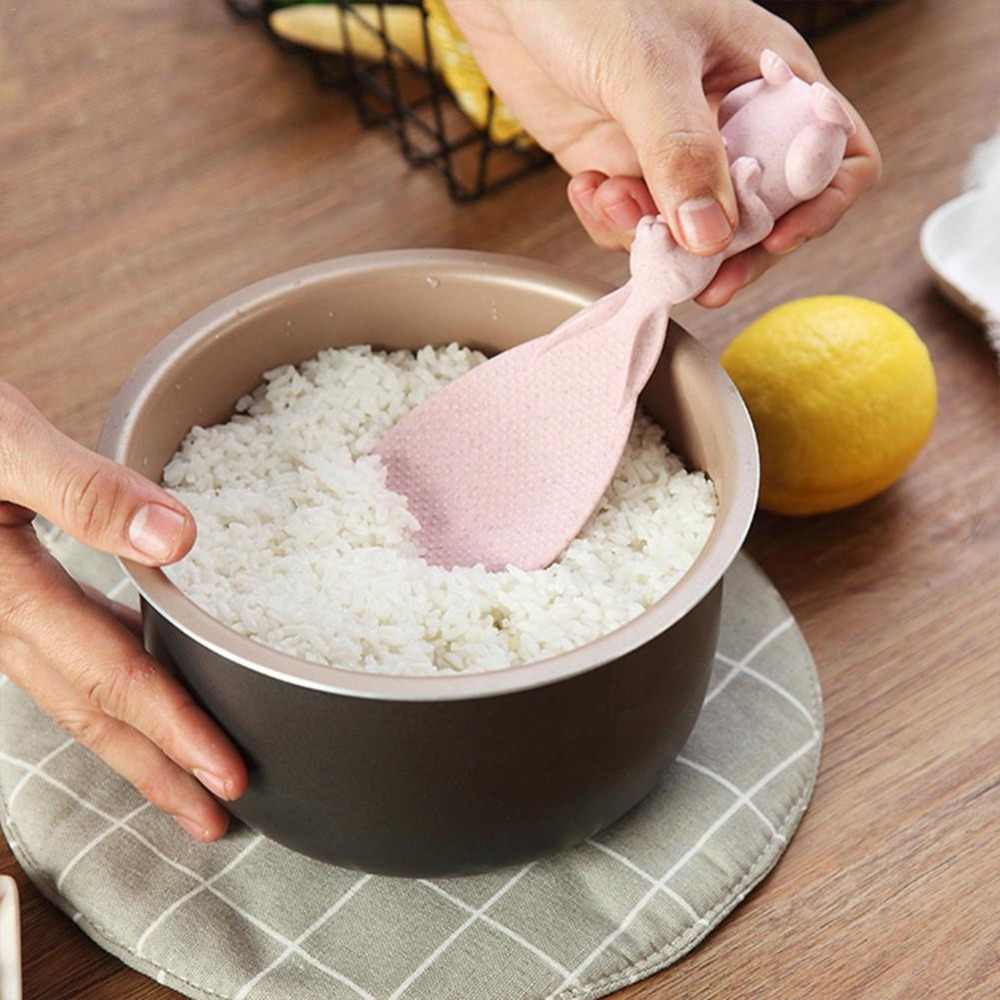 [HCM]Vá Múc Cơm Hình Thỏ Lúa Mạch Muối xới cơm chống dính có đế đứng Vá múc cơm Muôi xới cơm