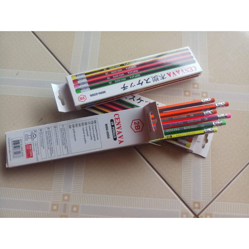 Hộp 12 bút chì 2b Cenvava 6006