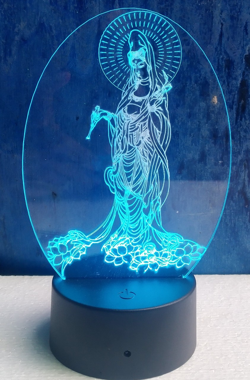 Đèn thờ phật, đèn thờ 3d hình Phật,