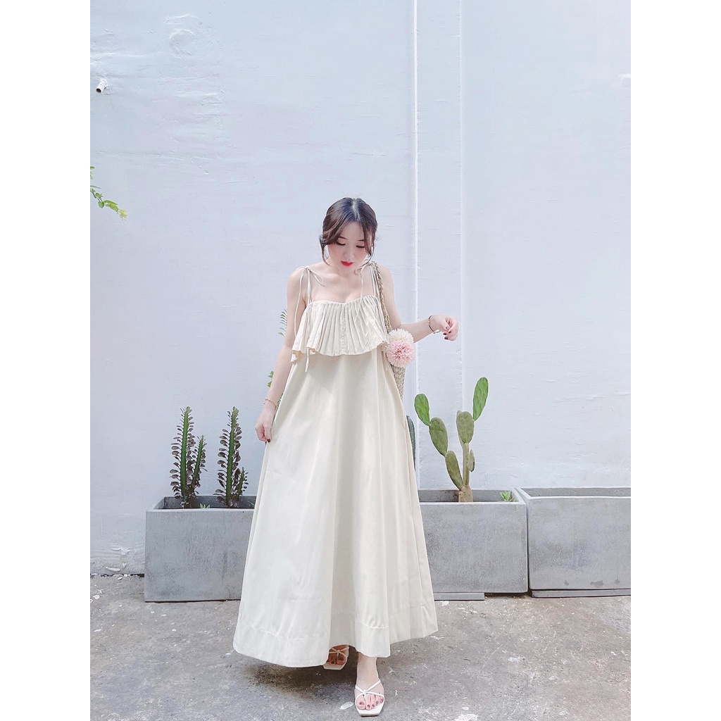 Đầm Maxi 2S Dáng Suông Phối Khóa Kéo