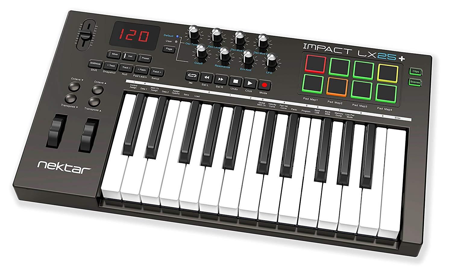 Keyboard controller midi nektar impact lx25+