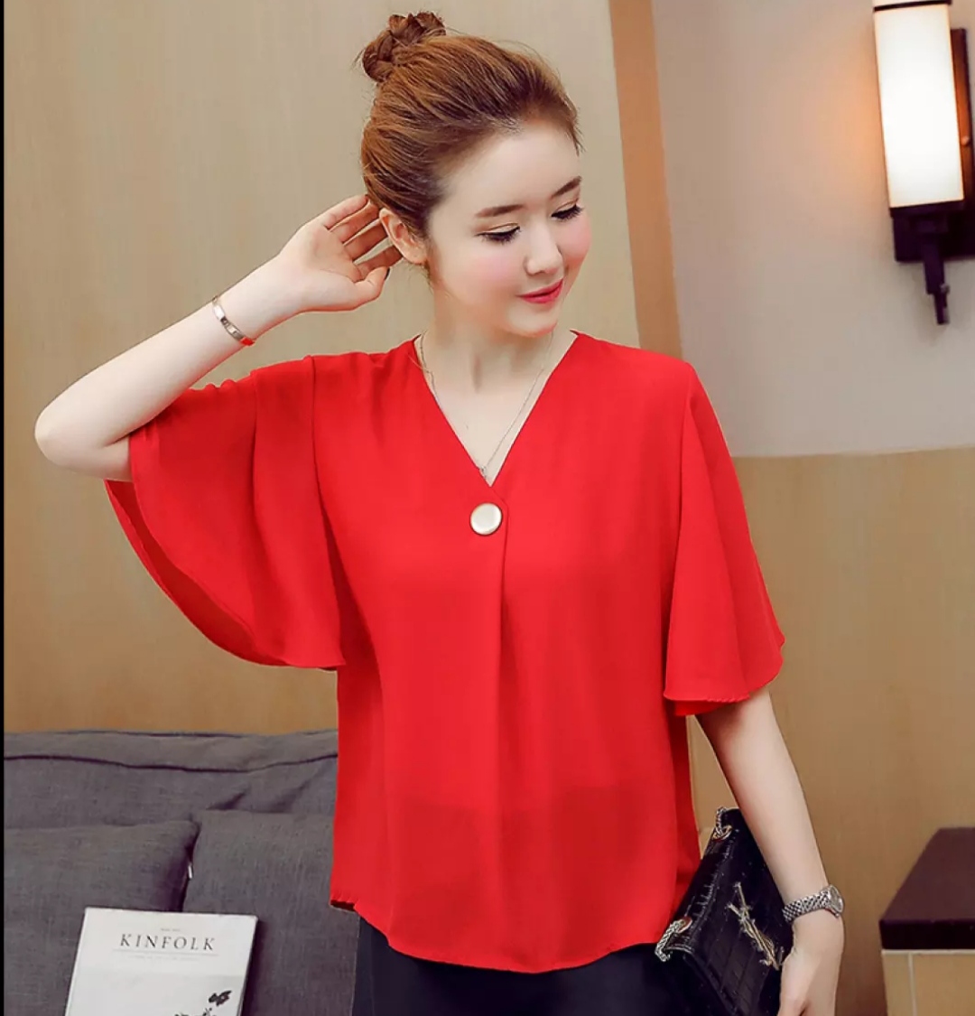 ÁO KIỂU SƠ MI TAY LOE CINDY CÔNG SỞ