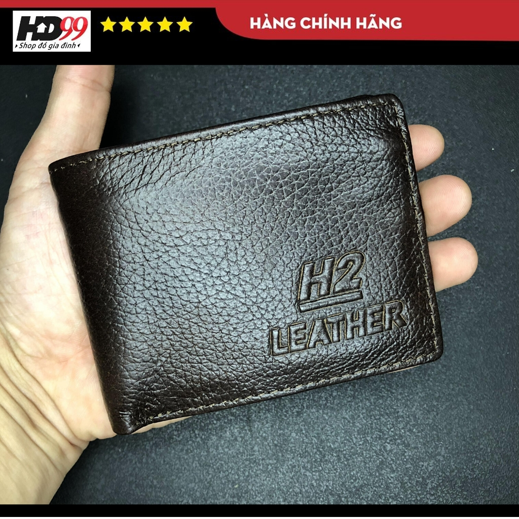 Ví Nam Da Bò Mini H2 Dáng Basic Chất liệu PU