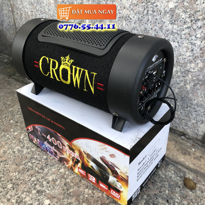 Bộ Loa phát nhạc Crown số 4 - Có Bluetooth T500, sử dụng điện trực tiếp