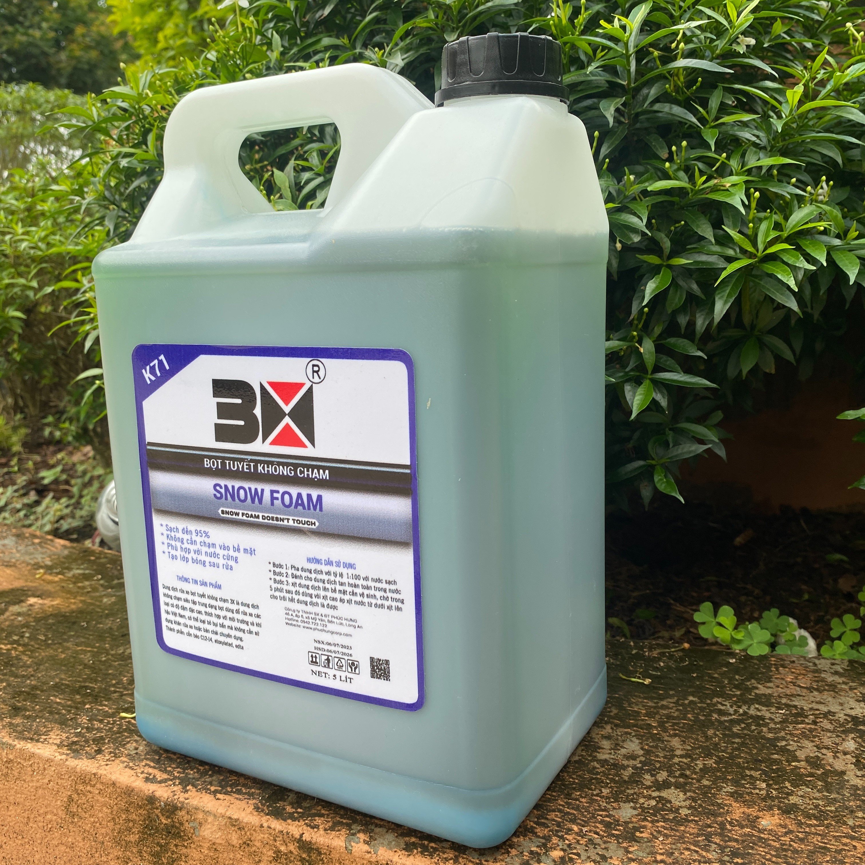 ( CAN 5 LÍT ) BỌT TUYẾT RỬA XE KHÔNG CHẠM CAO CẤP 3X K71