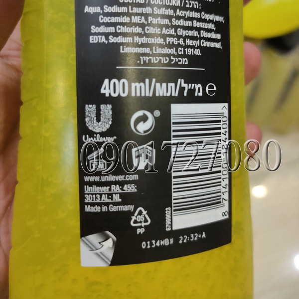Sữa tắm, gội AXE Clean Fresh (6in1) 400ml - Đức