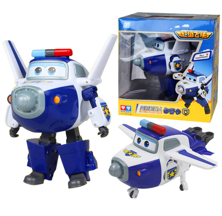 Đồ chơi lắp ghép biến hình super wings đội bay siêu đẳng Robot biến hình máy bay cỡ to Paul