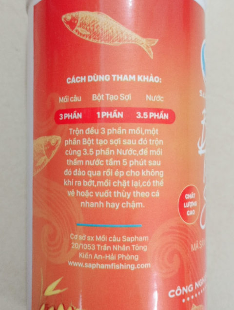 BỘT TẠO SỢI SA PHẠM 250gram / mồi câu cá