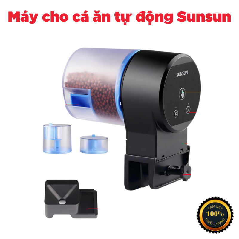 Máy cho cá ăn tự động hẹn giờ sunsun (tặng kèm 2 viên pin aa, bảo hành 1 tháng) / Búp aqua