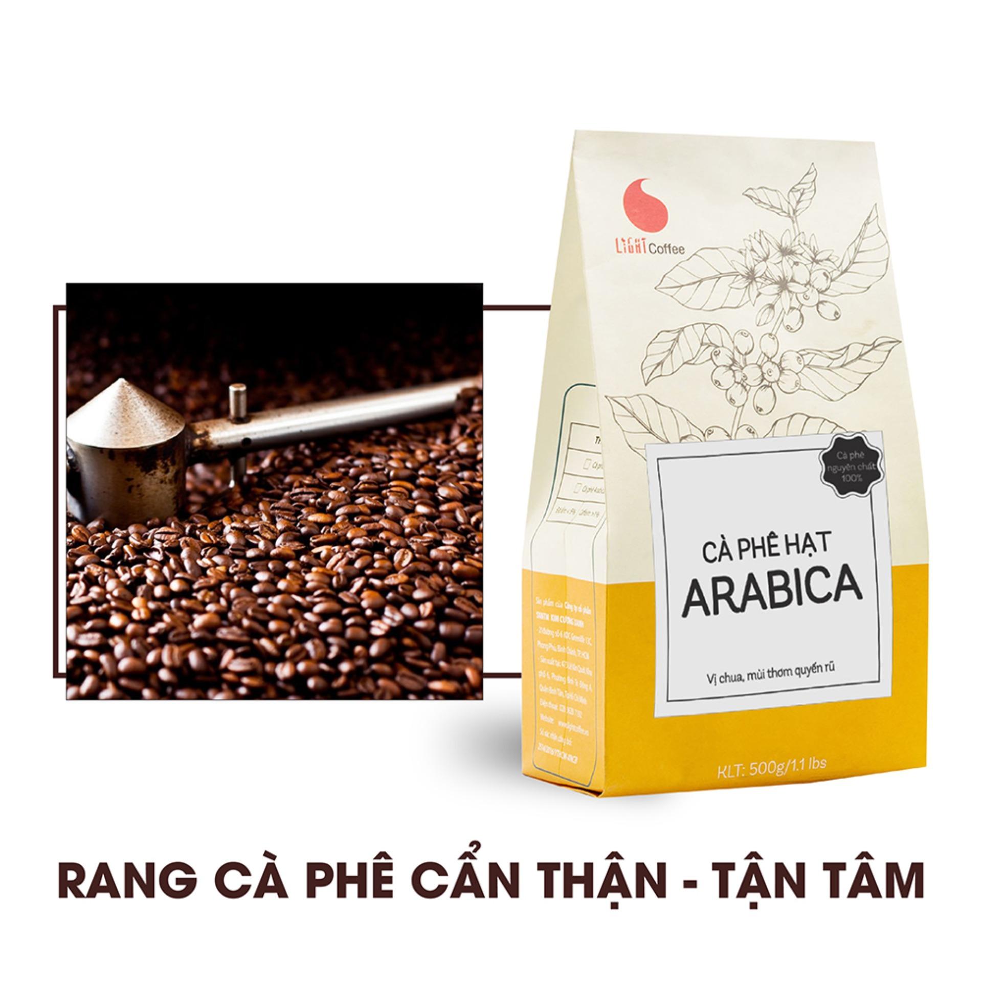 Cà phê hạt rang nguyên chất 100% Arabica - Light Coffee - 500gr