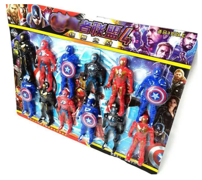 Vỉ đồ chơi 12 siêu anh hùng Avengers- Vỉ siêu nhân- Vỉ 12 siêu anh hùng