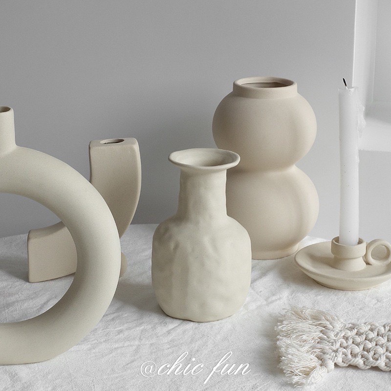 bình gốm nguyên thủy chụp ảnh decor
