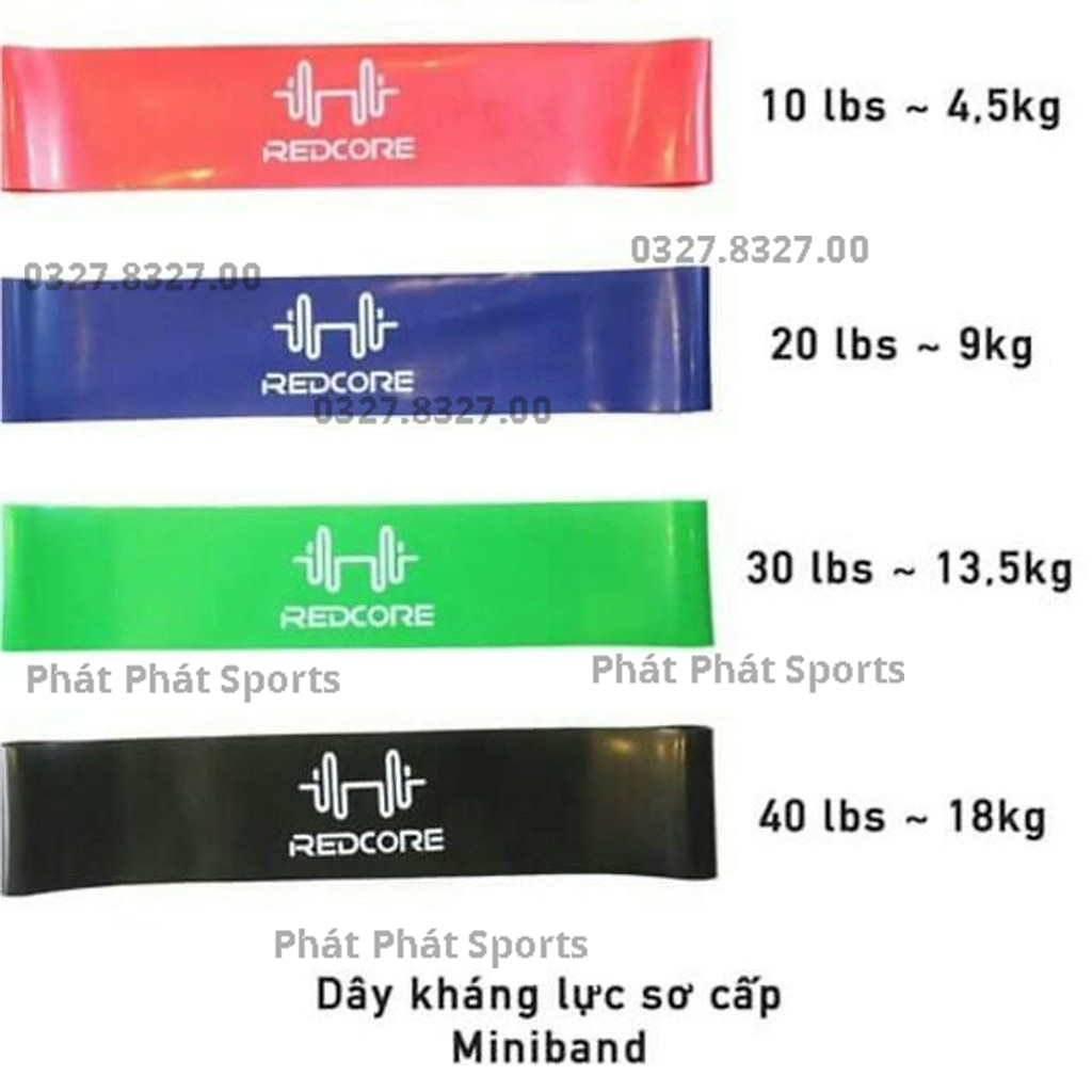 Dây kháng lực miniband kháng lực Redcore