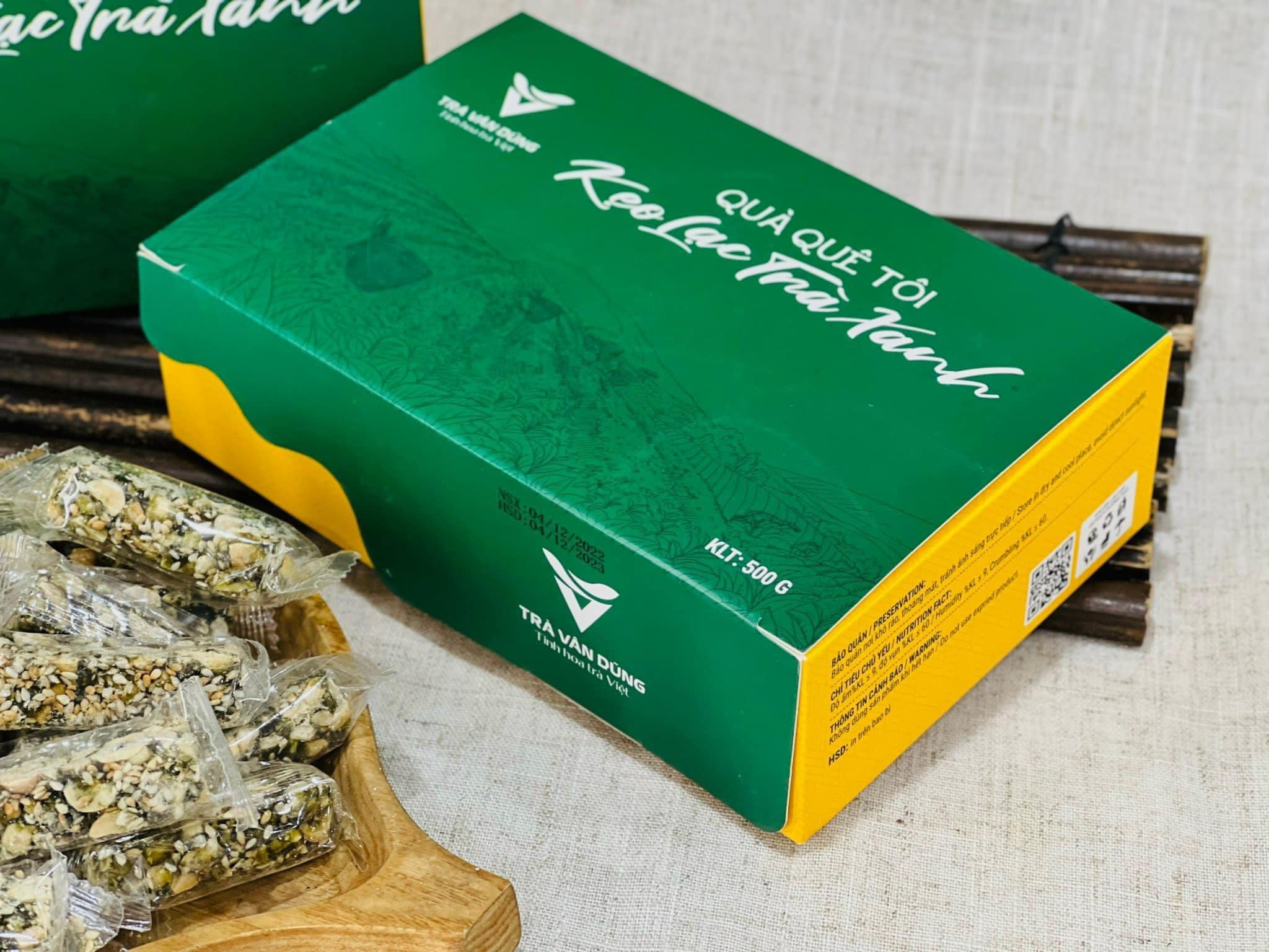 Kẹo lạc trà xanh Trà Văn Dũng Behapy
