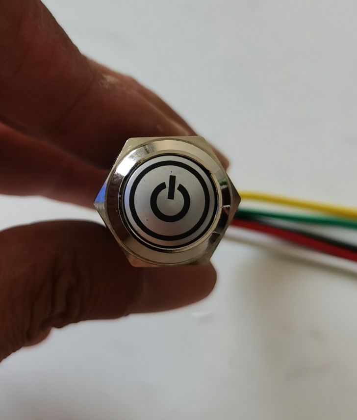 Cong tac xe may Công tắc On off LED cho ô tô, xe máy 16mm HV shop M5 ( 1 cái kèm dây )