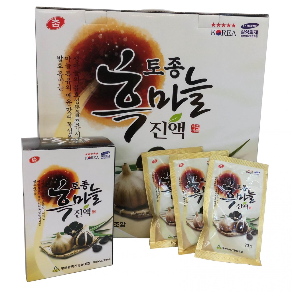 Genuine Korean Kanghwa black garlic juice essence, box of 30 packs