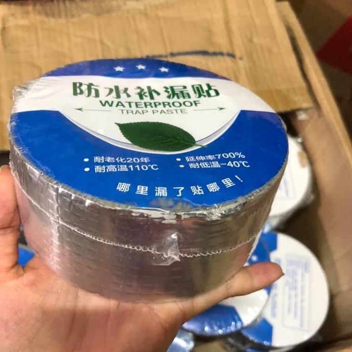 Băng Keo Siêu Dính Đa Năng, Keo dán chống thấm đa năng Nhật bản cho tường, trần nhà, mái tôn, ống nước, bể nước, xô chậu, phao bơi, bể bơi, đồ bơm hơi .