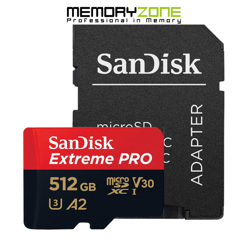 Thẻ Nhớ MicroSDXC SanDisk Extreme Pro V30 A2 512GB 170MB/s SDSQXCZ-512G-GN6MA