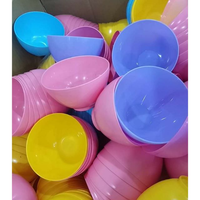 Chén, BÁT NHỰA DẺO pha mặt nạ, pha bột tắm trắng loại bền