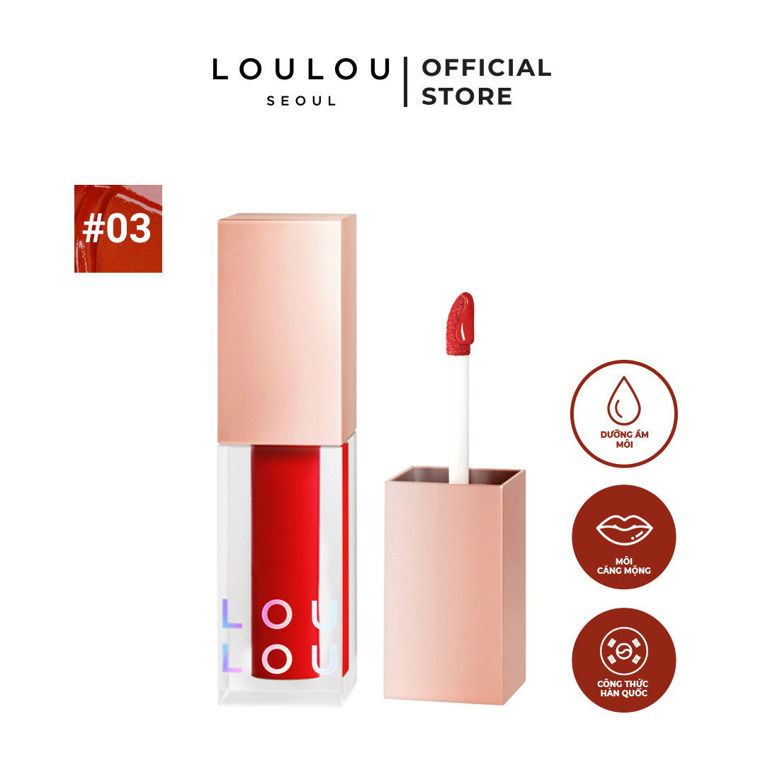 Son tint Loulou màu 03 Đỏ cherry  3g