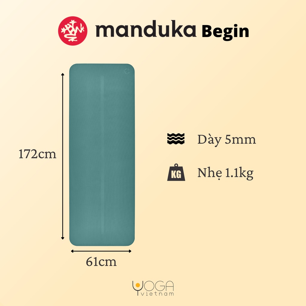Thảm tập yoga MANDUKA BEGIN 5mm