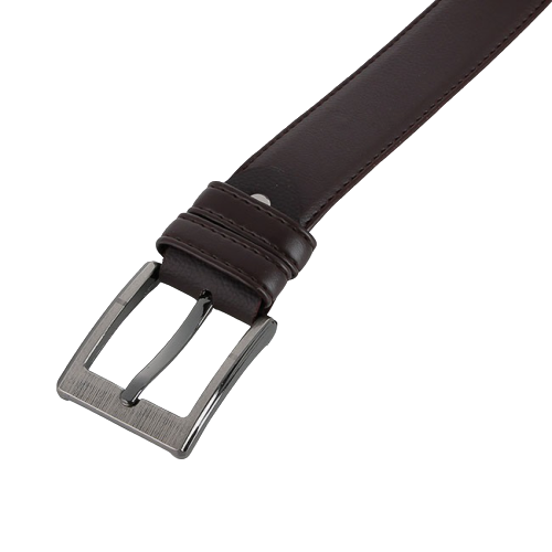 Dây nịt nam  4 phân may viền màu nâu HK4003