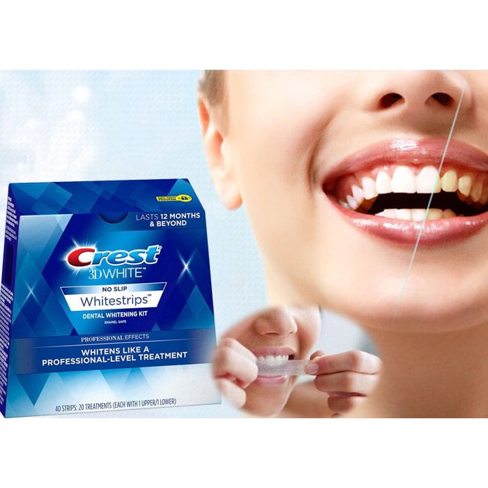 Miếng dán trắng răng Crest 3D White Professional Effects - Mỹ