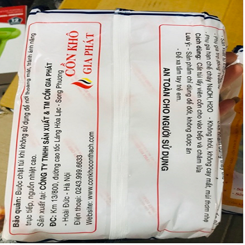 Túi cồn khô gia phát cao cấp 1 kg (trong có 4 viên)