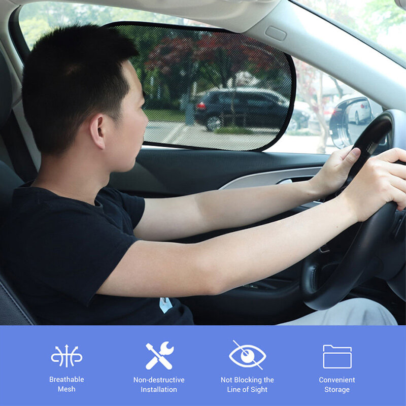 Car Static Grid Yarn Sun Shield Car Load Sun Protection Heat Insulation Electrostatic Stickers